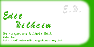 edit wilheim business card